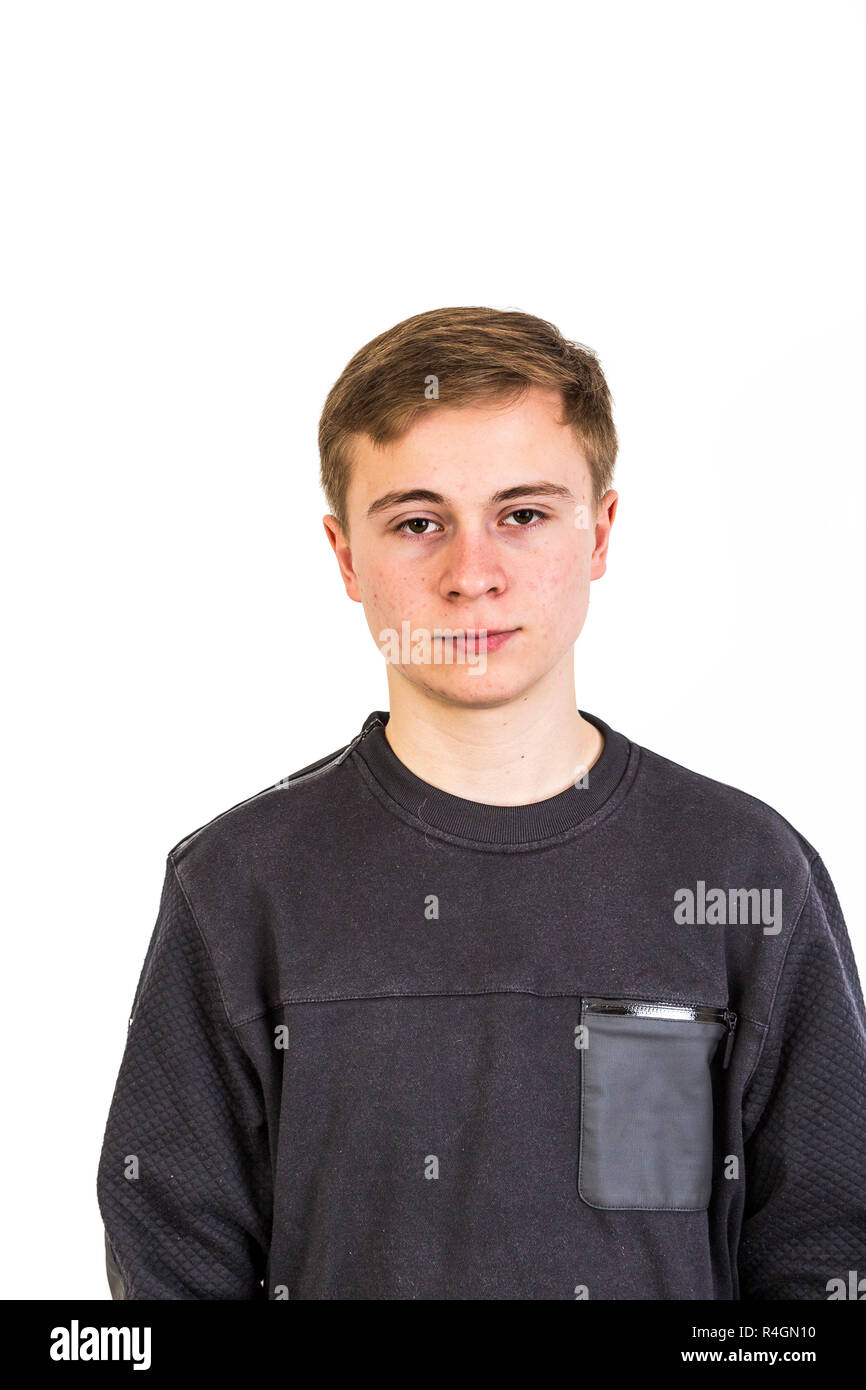 sixteen years old caucasian boy Stock Photo Alamy