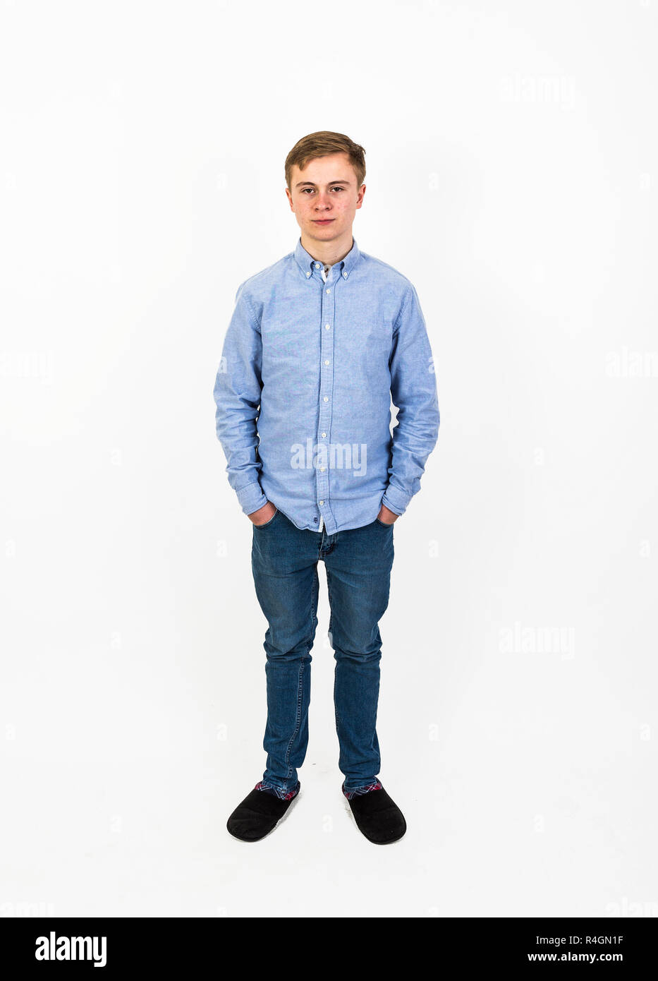 sixteen years old caucasian boy Stock Photo Alamy