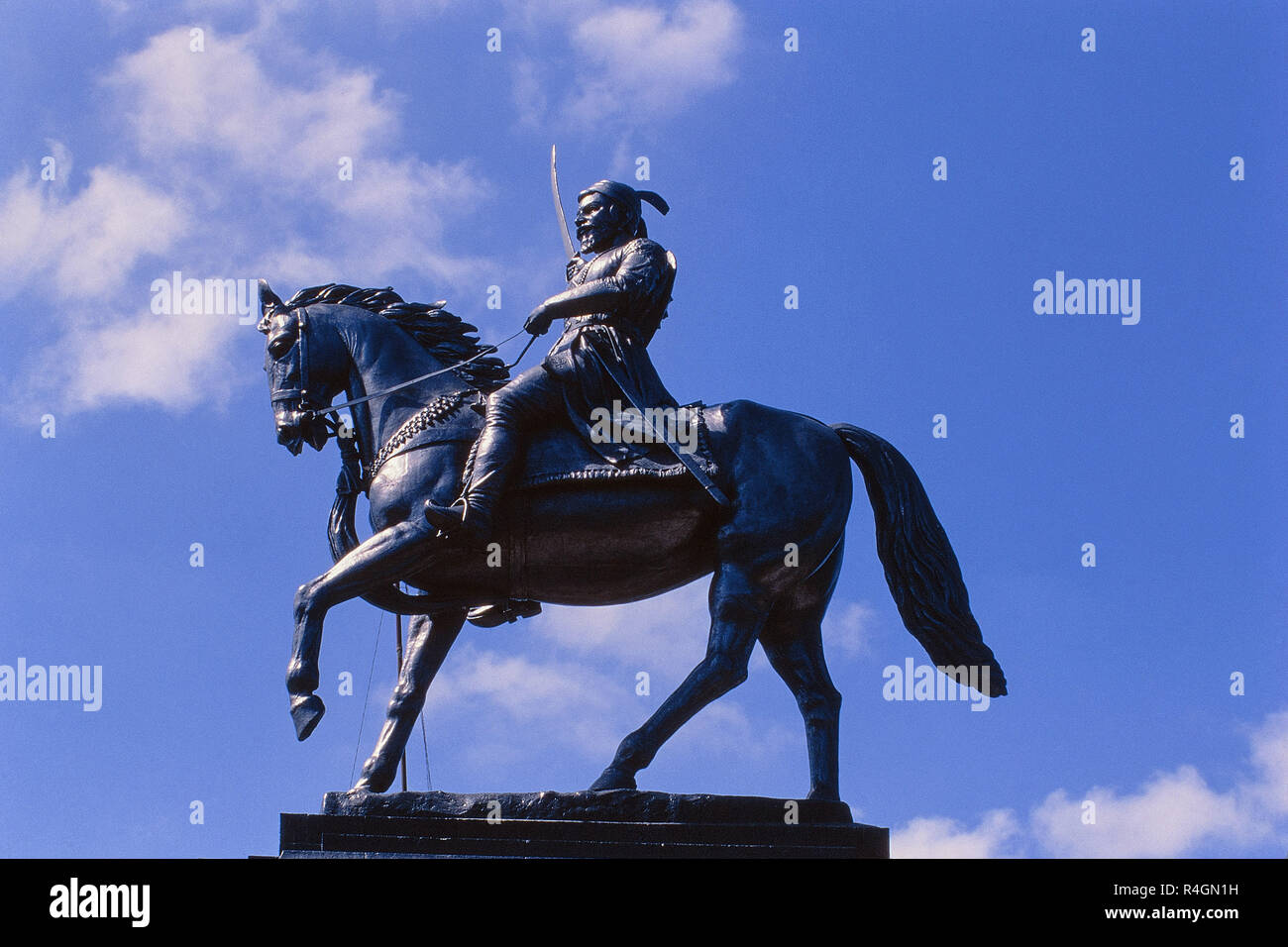 Statue of Shivaji Maharaj, Pratapgad Fort, Maharashtra, India, Asia
