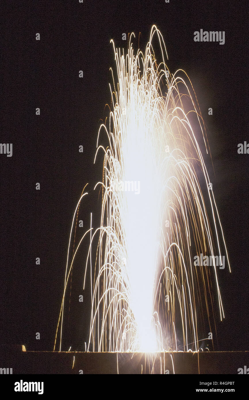 Firework display at Diwali festival, Mumbai, India, Asia Stock Photo