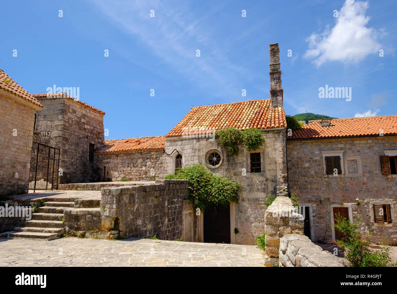 Church Sv. Marija, Old Town, Budva, Montenegro Stock Photo
