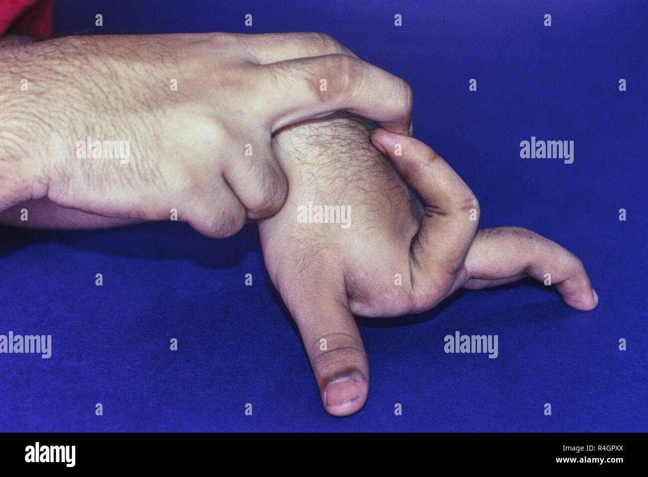 Elastic fingers Hands, Mumbai, India, Asia Stock Photo