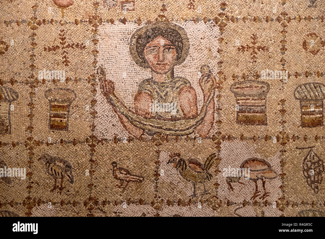 Lebanon, Beiteddine Palace. mosaic; Stock Photo