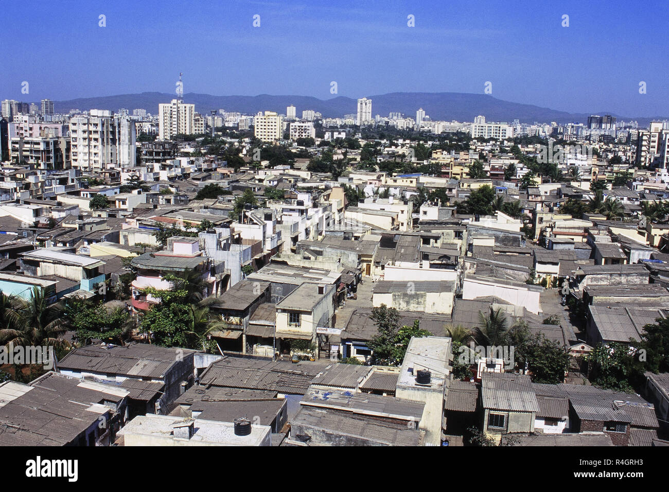 Row houses and multi storied building, Gorai, Borivali, Mumbai, India, Asia Stock Photo Alamy