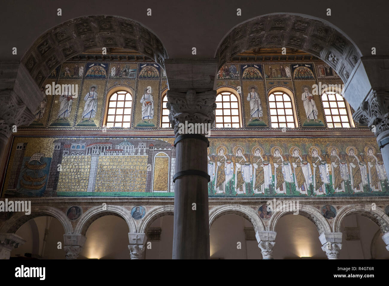 Italy, EmiliaRomagna, Ravenna mosaics in the Basilica of Sant