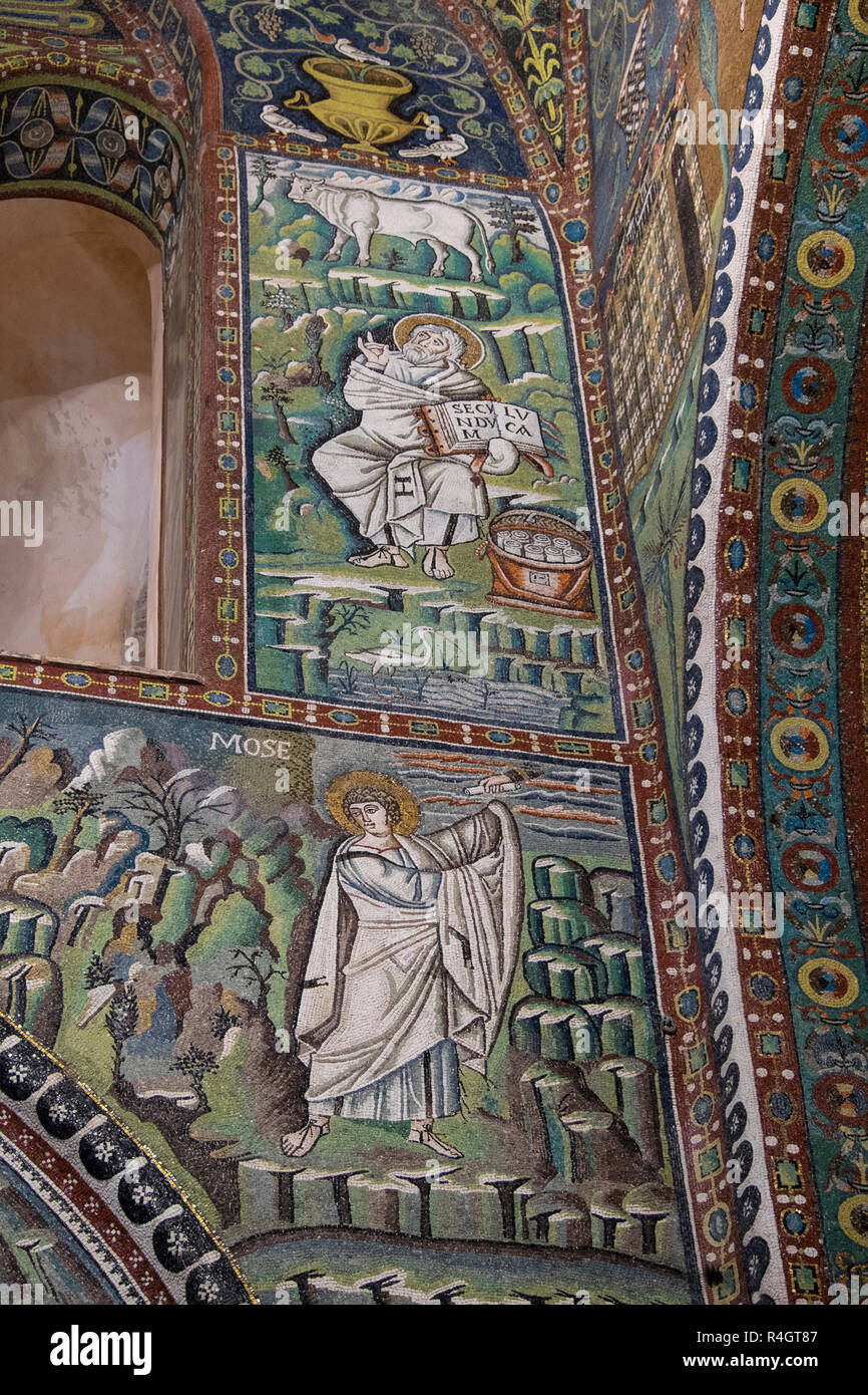 Italy, EmiliaRomagna, Ravenna mosaics in the Basilica of Sant