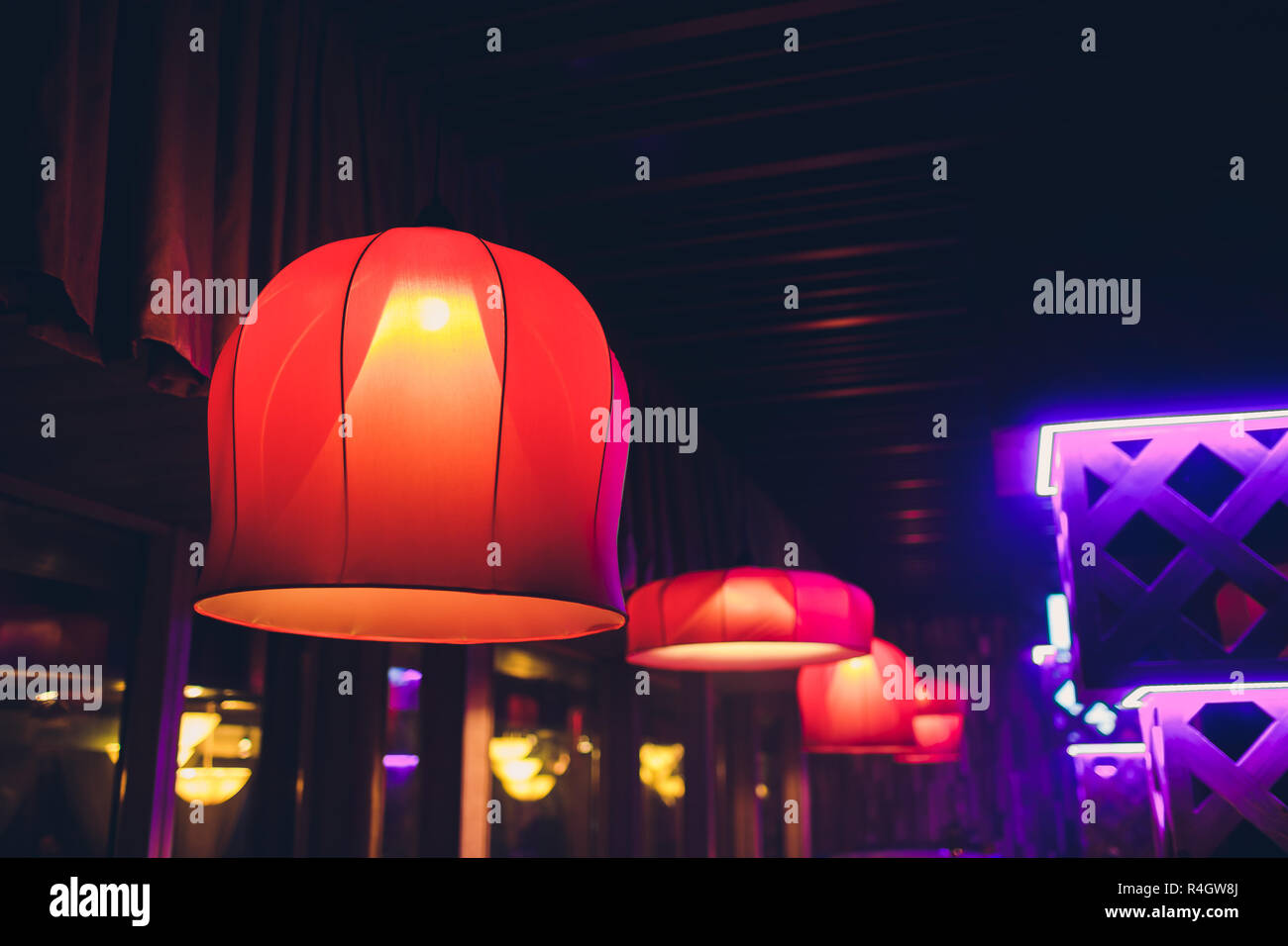 the red lantern chandelier in chinese traditional style on the