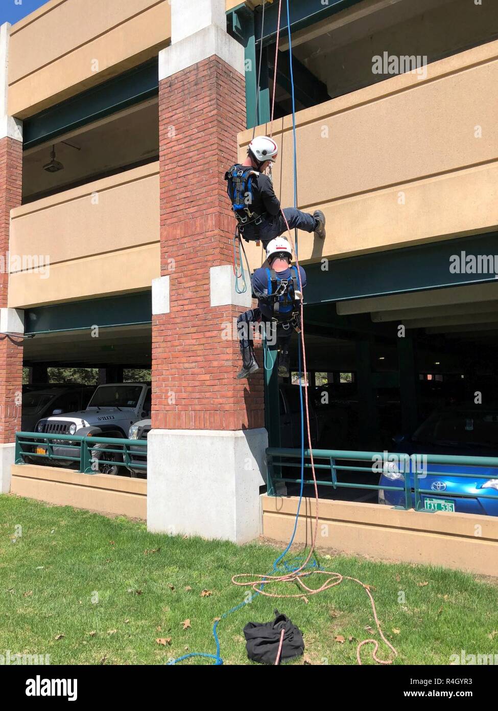 A photograph of Tech. Sgt. Christopher Brown, fire protection team