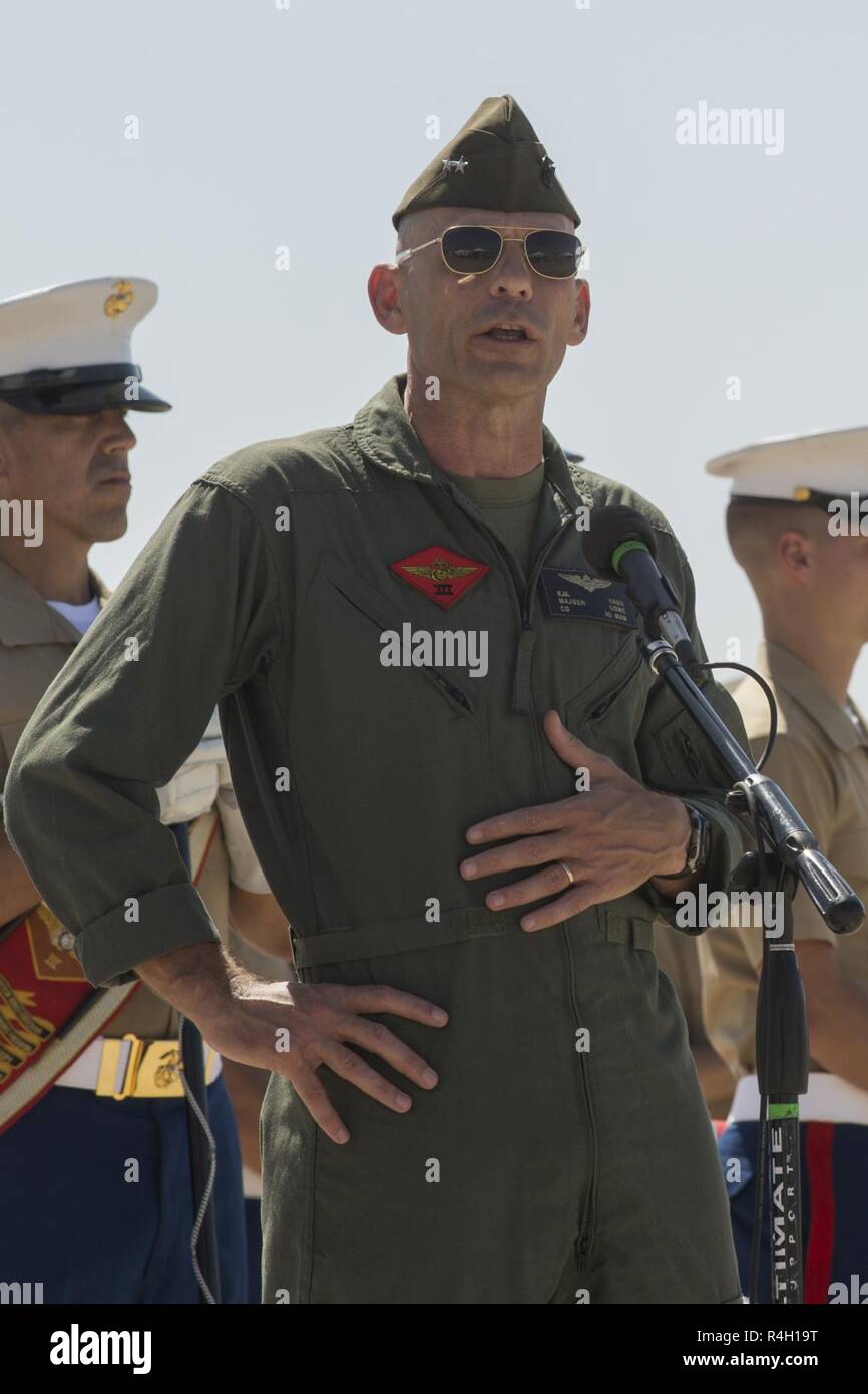 U S Marine Corps Maj Gen Kevin M Iiams commanding general of 3rd