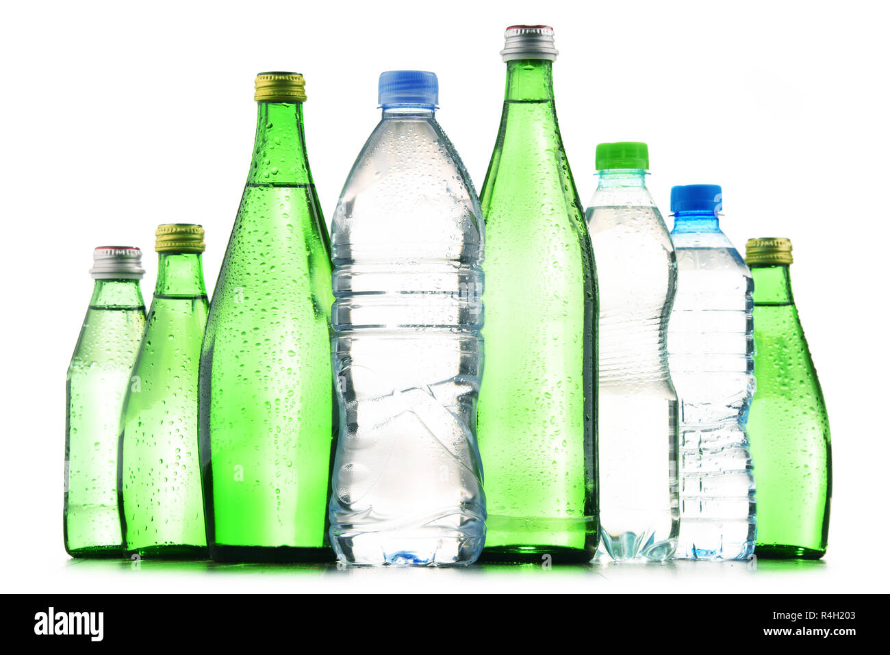 Different sorts of bottles containing mineral water Stock Photo Alamy