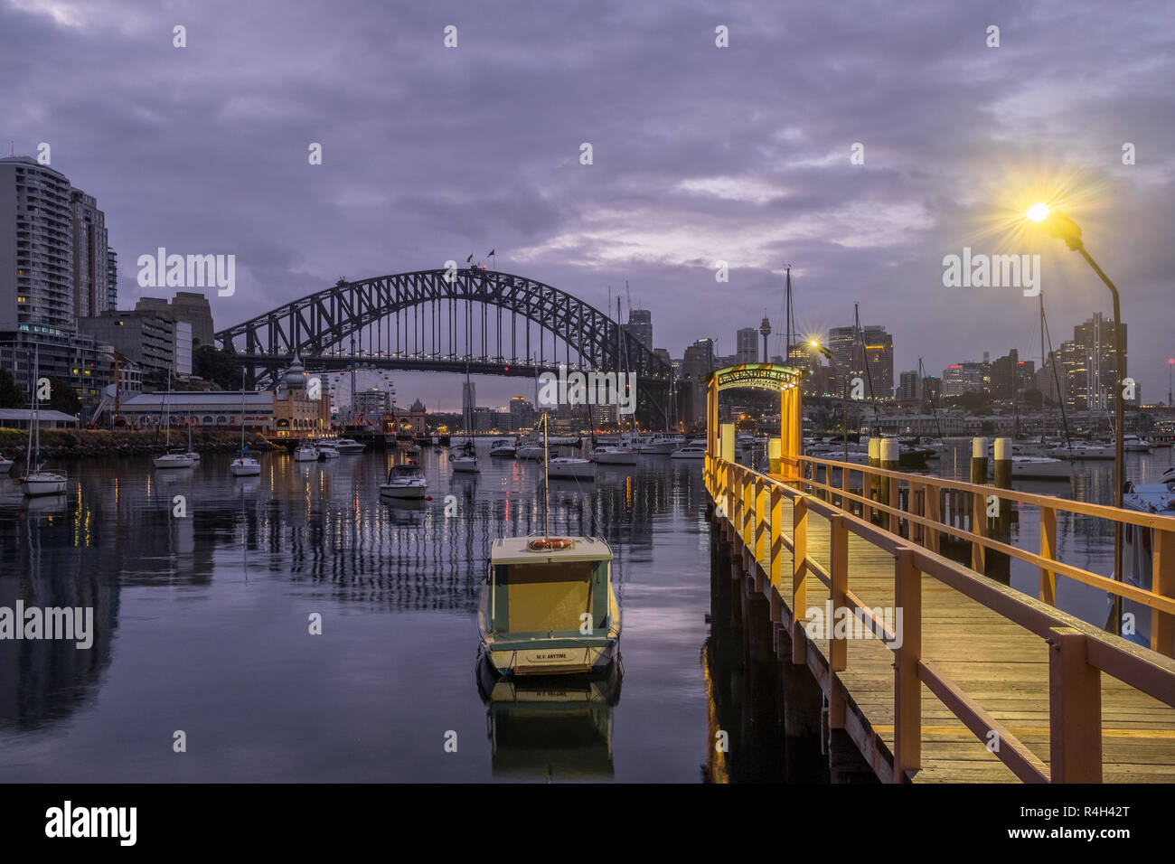 Wharf on Sydney's Lavender Bay Stock Photo