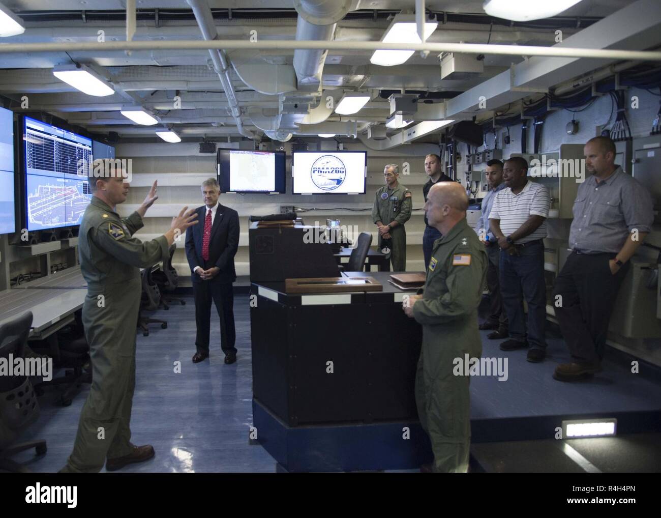 PORTSMOUTH, Va. (Sept. 28, 2018) Lt. Cmdr. T.J. Flora, deputy program ...