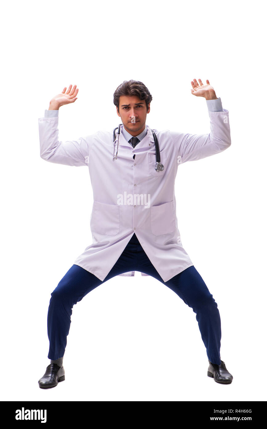 Young handsome doctor under hi-res stock photography and images - Alamy