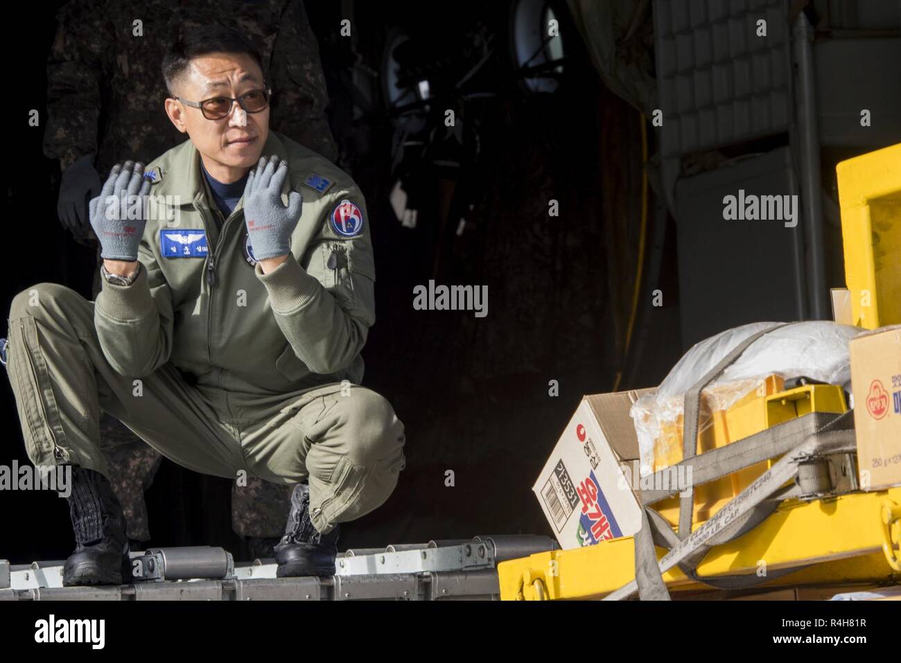 Republic Of Korea Air Force Chief Master Sgt Wooseop Lim Loadmaster Assigned To The 15th Special