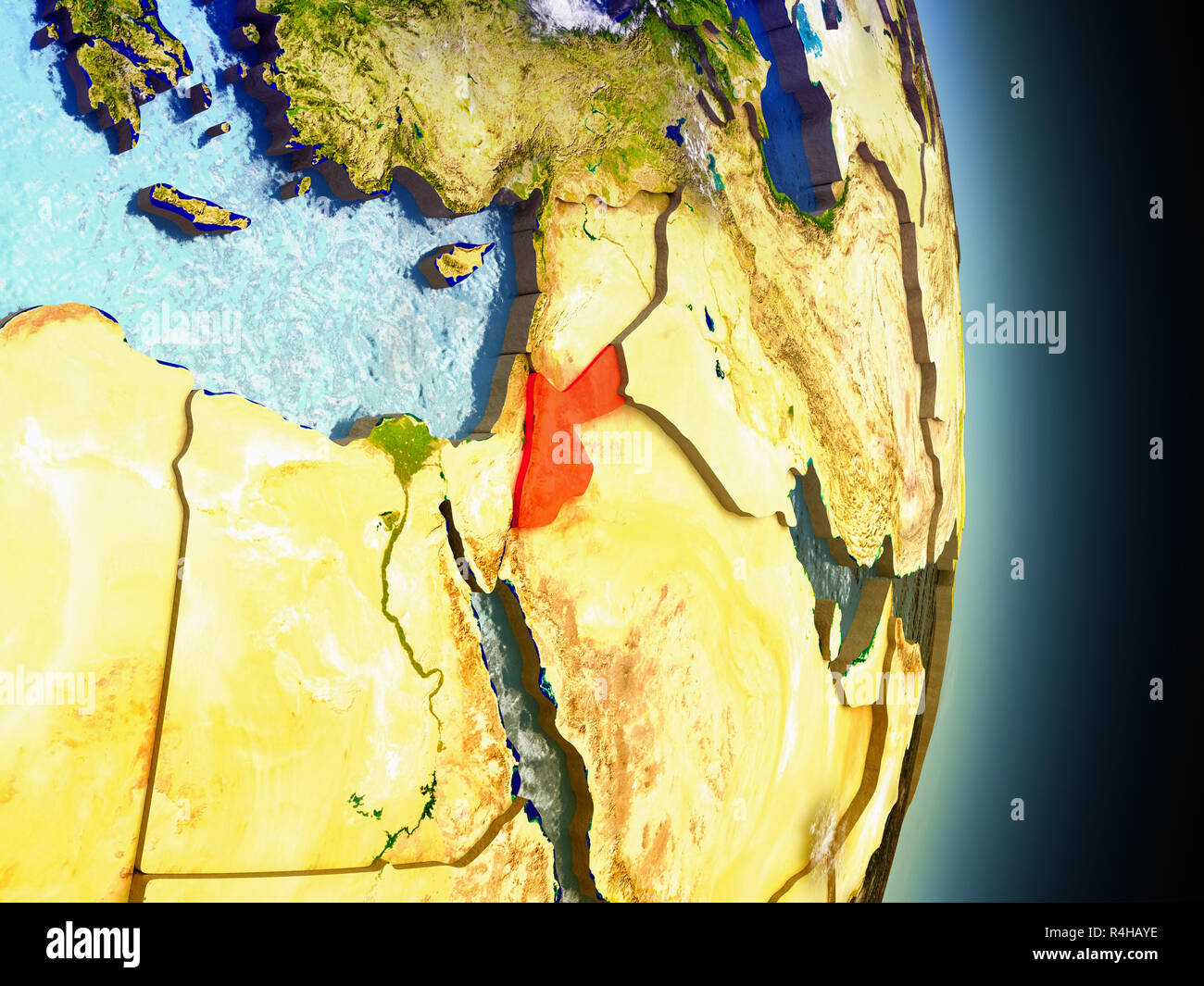 Realistic 3d map jordan hi-res stock photography and images - Alamy