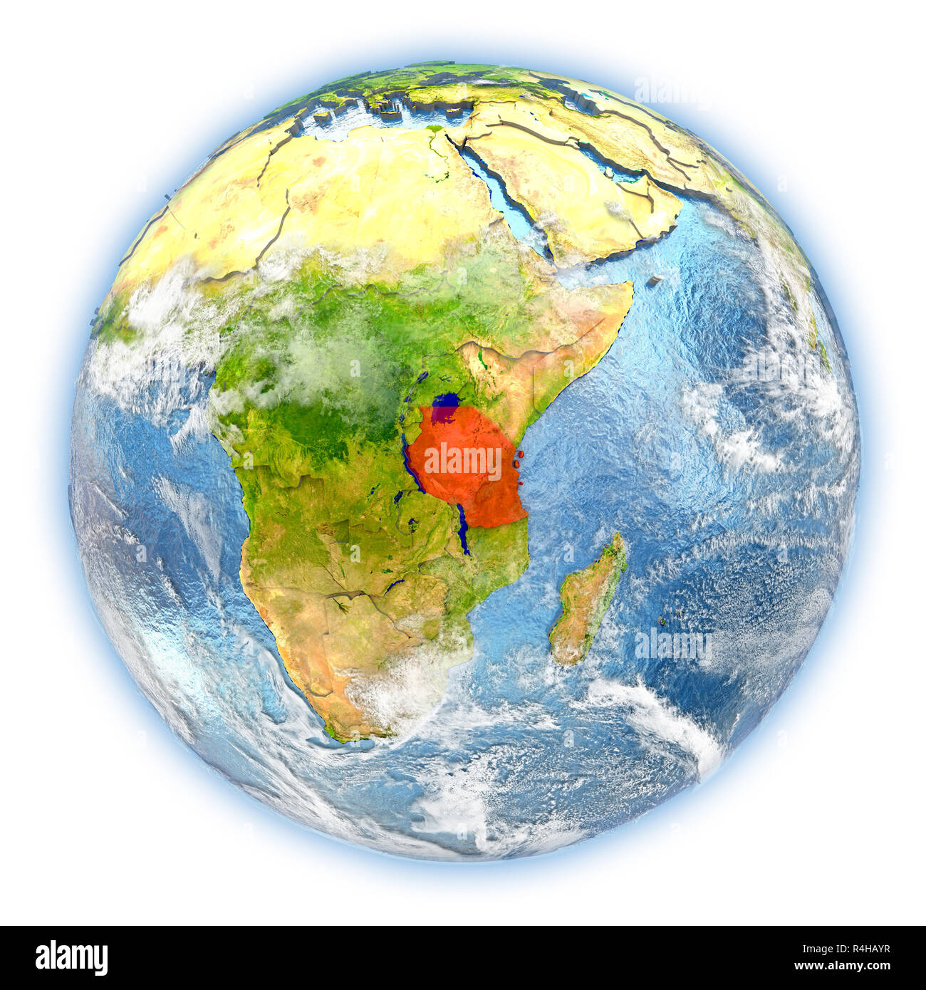 Map africa highlighted tanzania hi-res stock photography and images - Alamy
