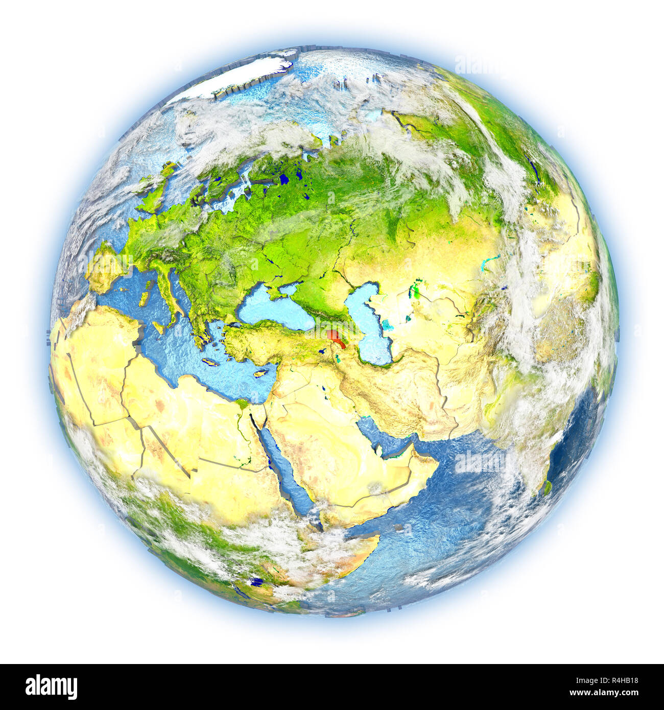 Armenia on Earth isolated Stock Photo - Alamy