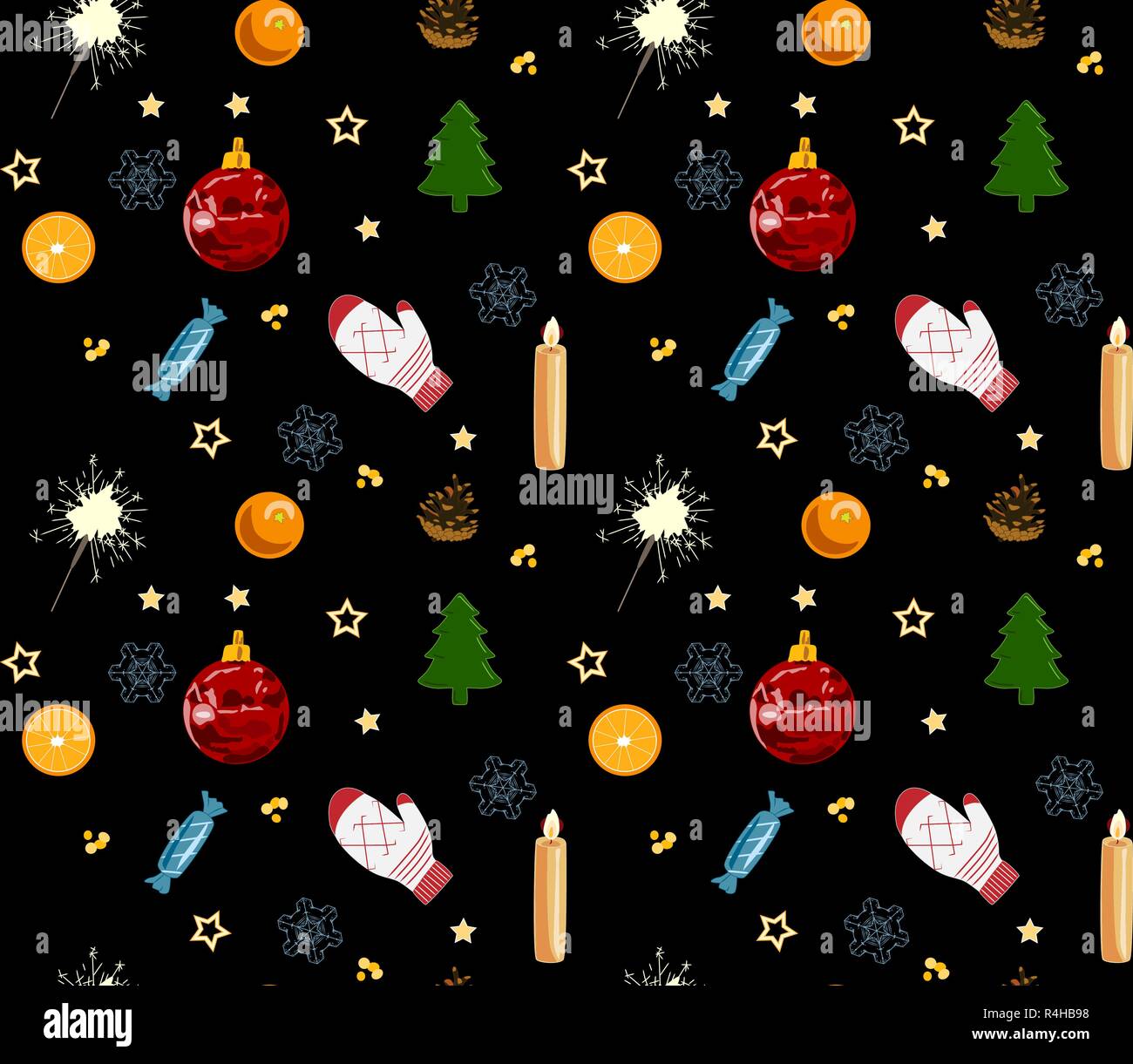 Seamless Christmas pattern, vector illustration Stock Vector Image ...