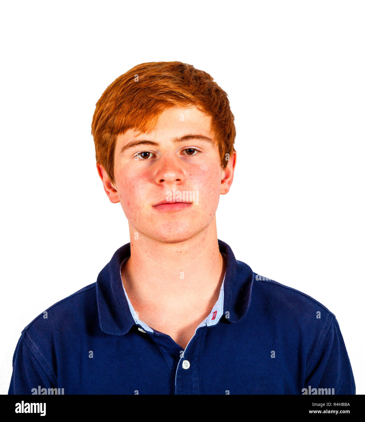 cute handsome boy in studio Stock Photo Alamy