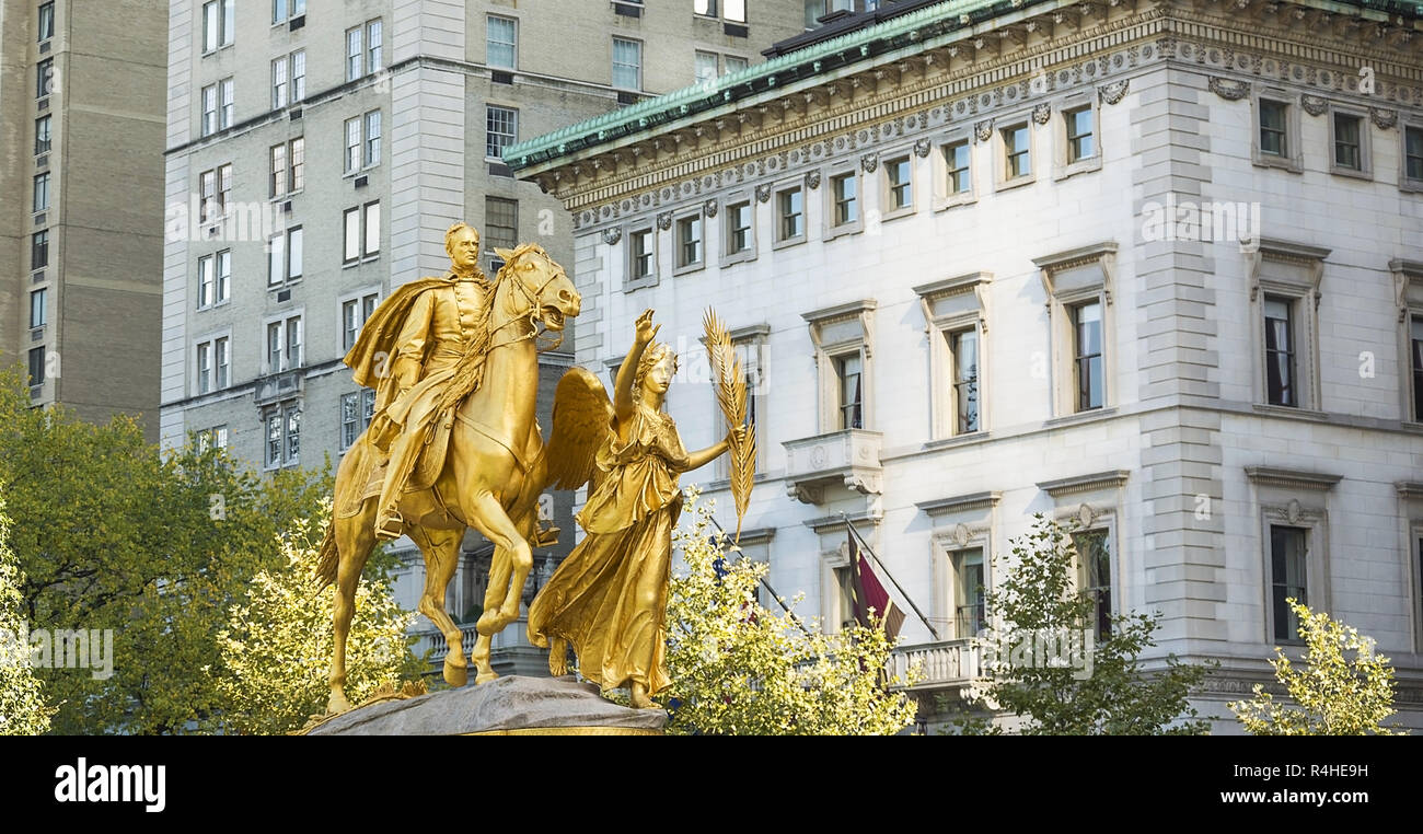 William Sherman memorial in New York City Stock Photo