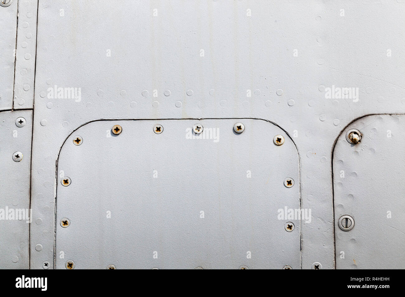 metal surface with rivets Stock Photo