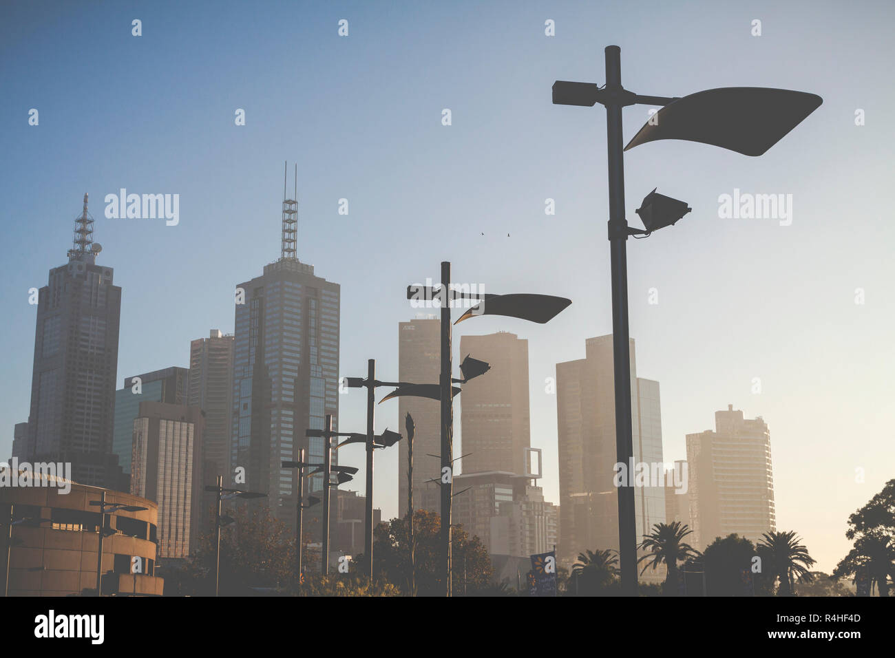 Morning time at downtown Melbourne. Australia. Stock Photo