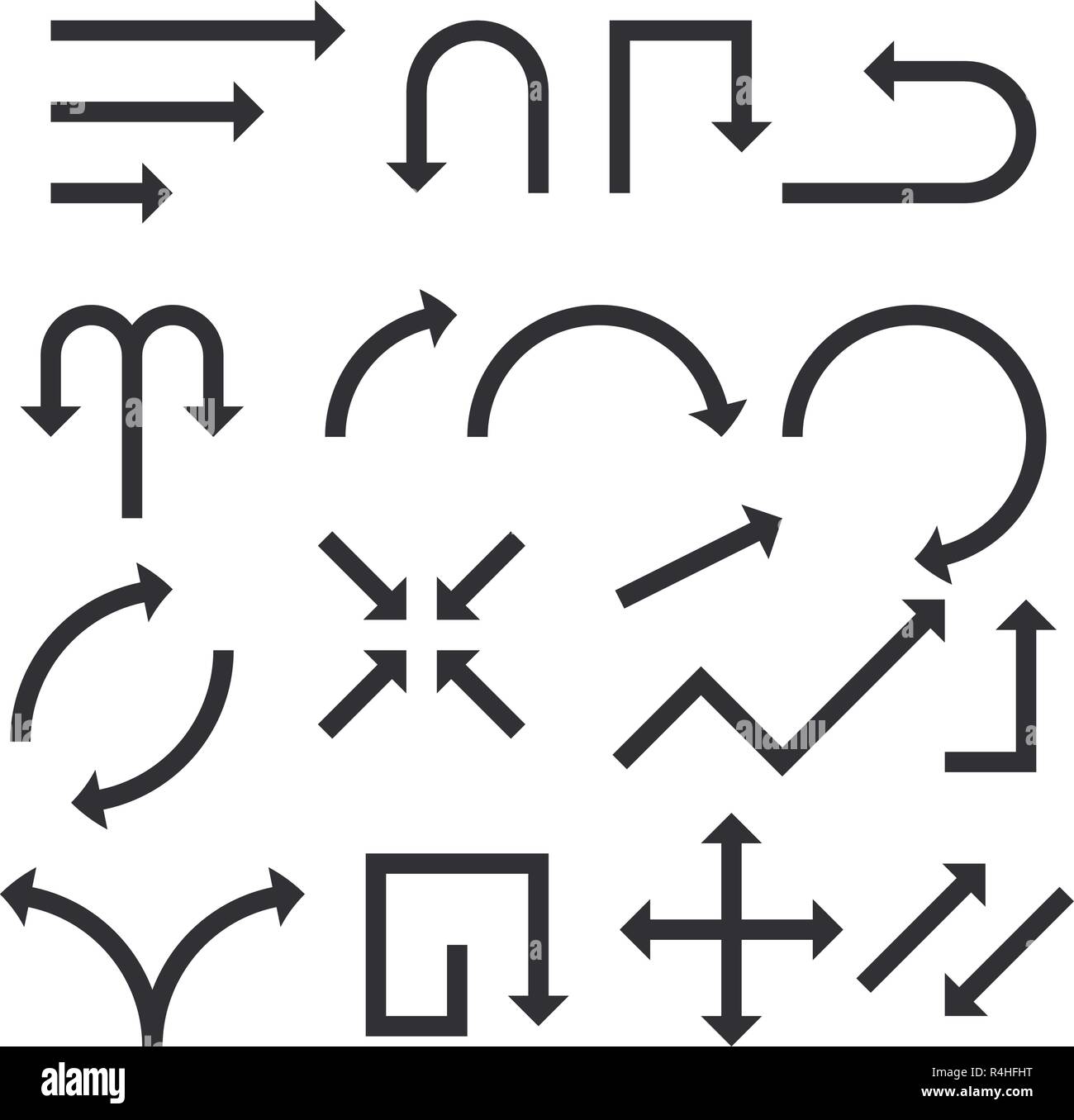 Black arrows Stock Vector