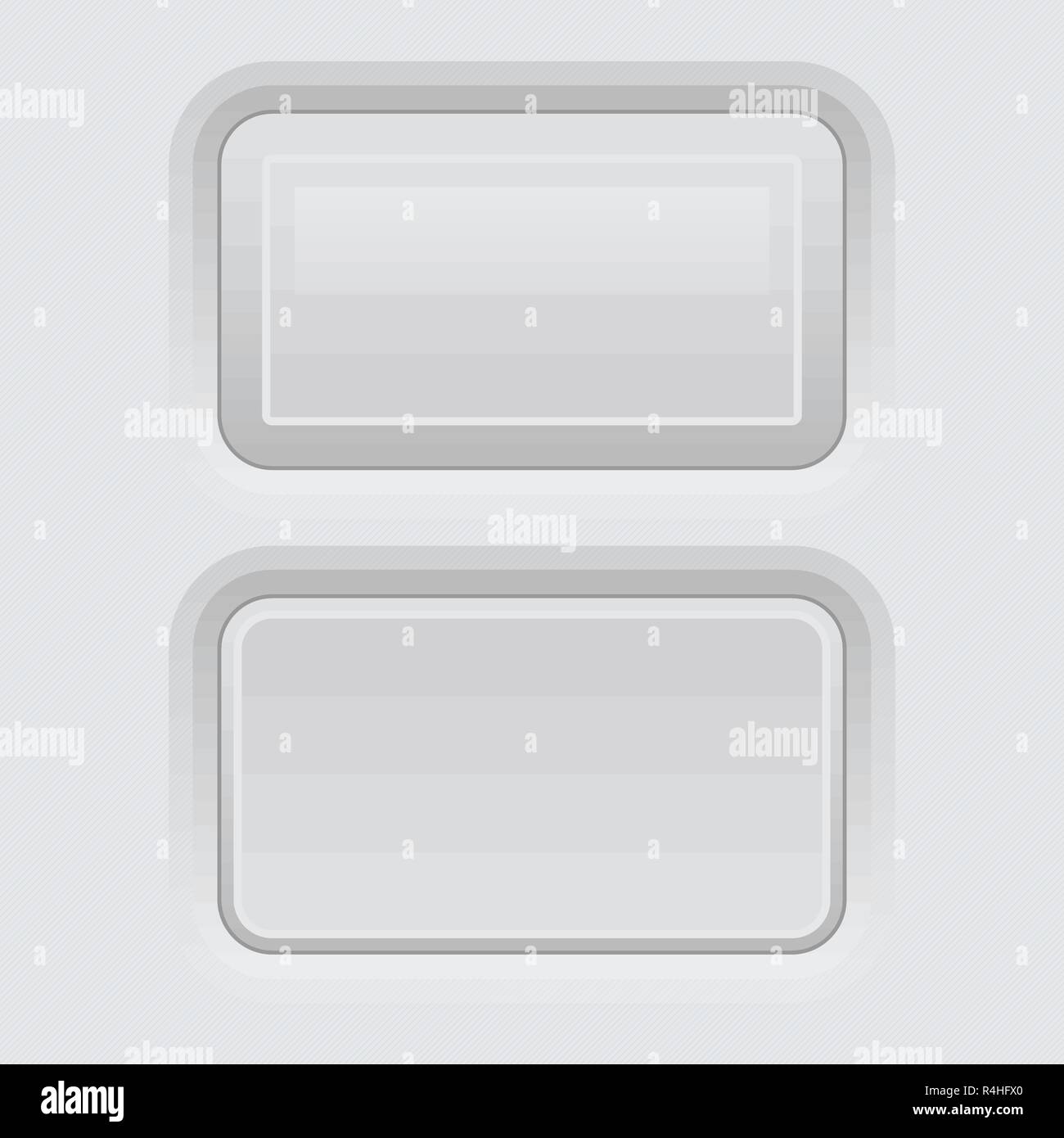 White web interface buttons. Square 3d icons Stock Vector Image & Art ...