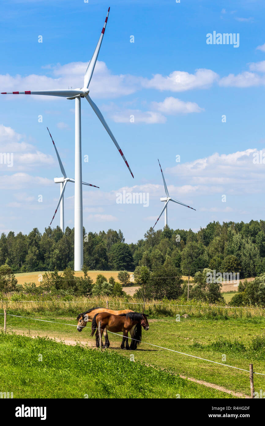 Wind turbines in Suwalki. Poland Stock Photo Alamy