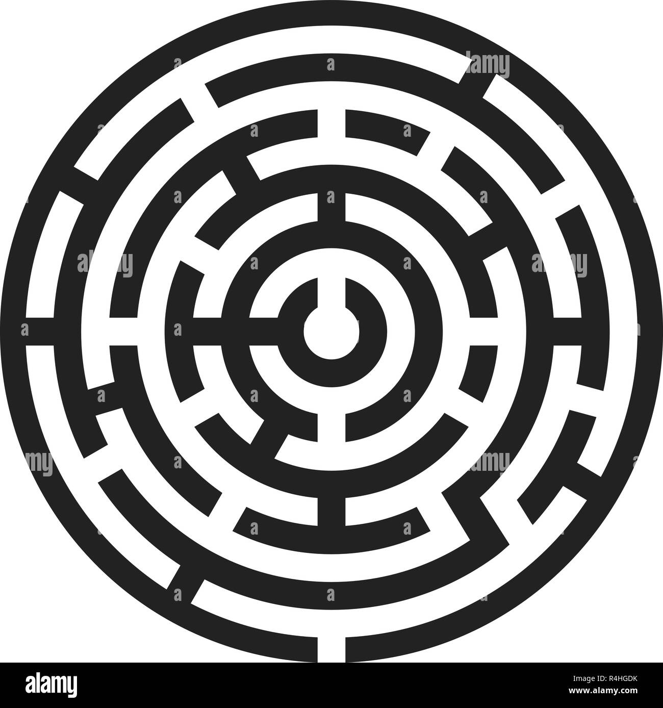 Maze. Black round puzzle Stock Vector Image & Art - Alamy