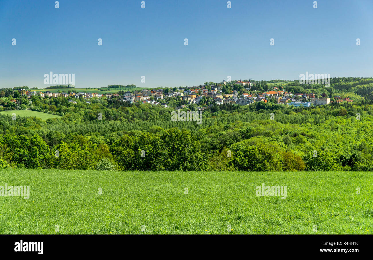 Provincial town of Rabenau in the Osterzgebirge, Kleinstadt Rabenau im ...
