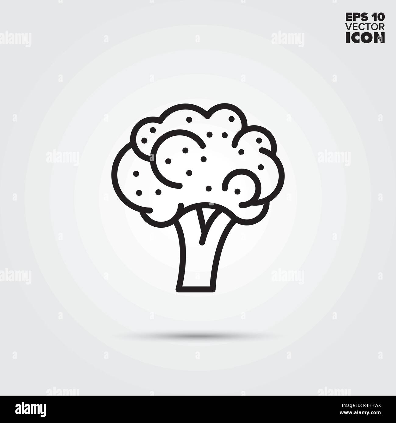 Broccoli line icon. Healthy vegetable vector symbol. Stock Vector