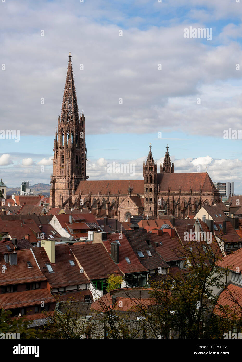 Freiburg, Münster Unserer Lieben Frau, Blick vom Schloßberg von Südosten Stock Photo