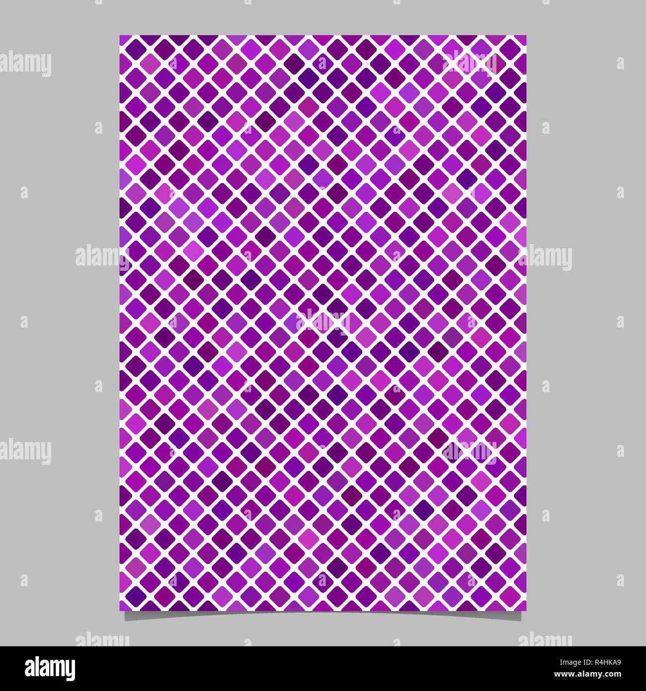 Purple abstractal diagonal square pattern poster background Stock Vector