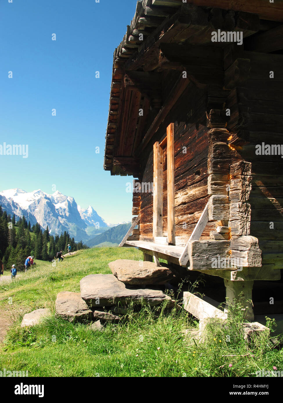 cheese storage in Hasliberg, Switzerland. Stock Photo