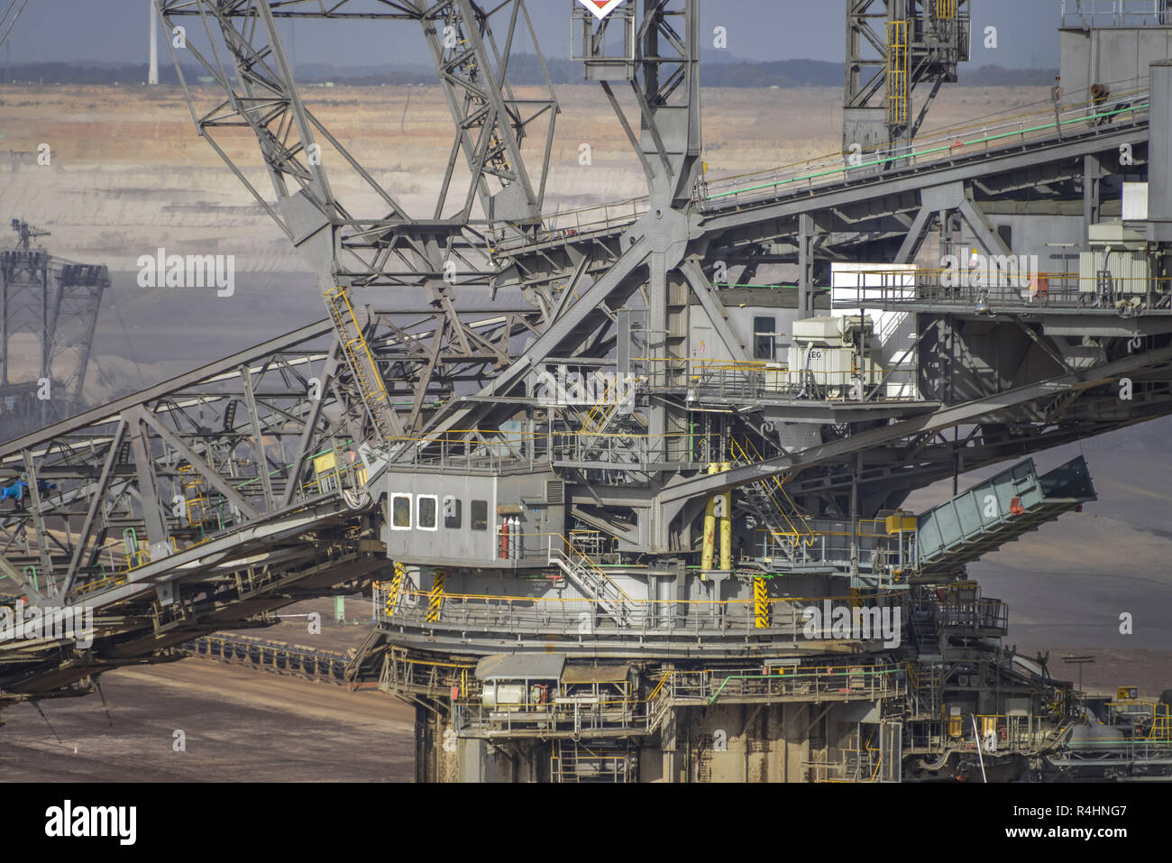 Brown coal opencast mining, Garzweiler I, Rhenish brown coal district, Rhine circle of Neuss, North Rhine-Westphalia, Germany, Braunkohletagebau, Rhei Stock Photo