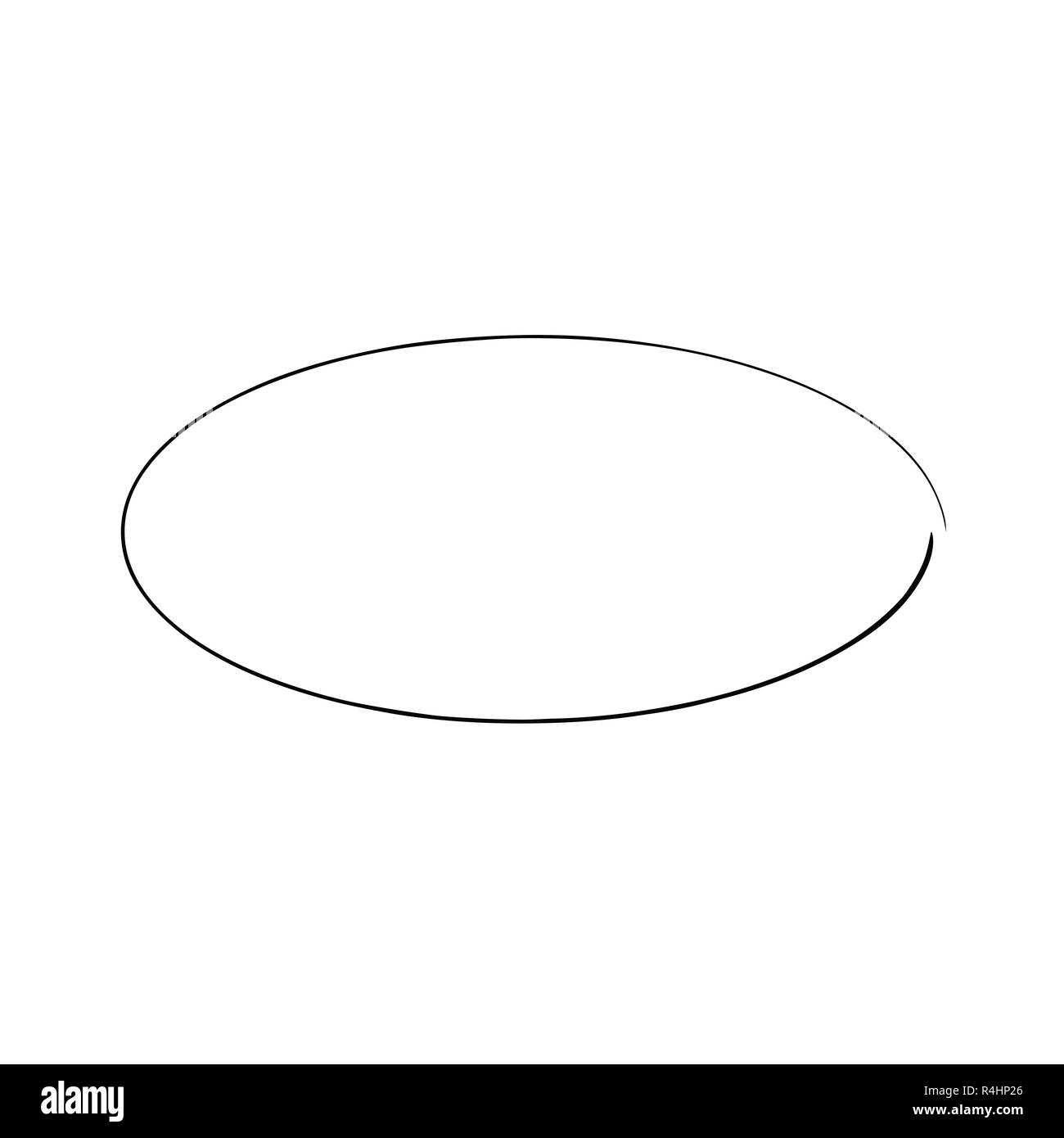 Grunge vector frame oval shape Stock Photo - Alamy
