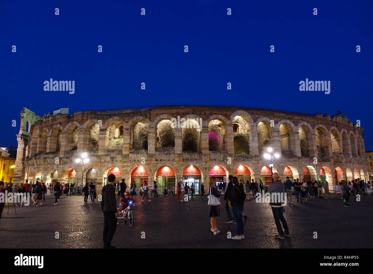 Night view of Arena of Verona Stock Photo - Alamy