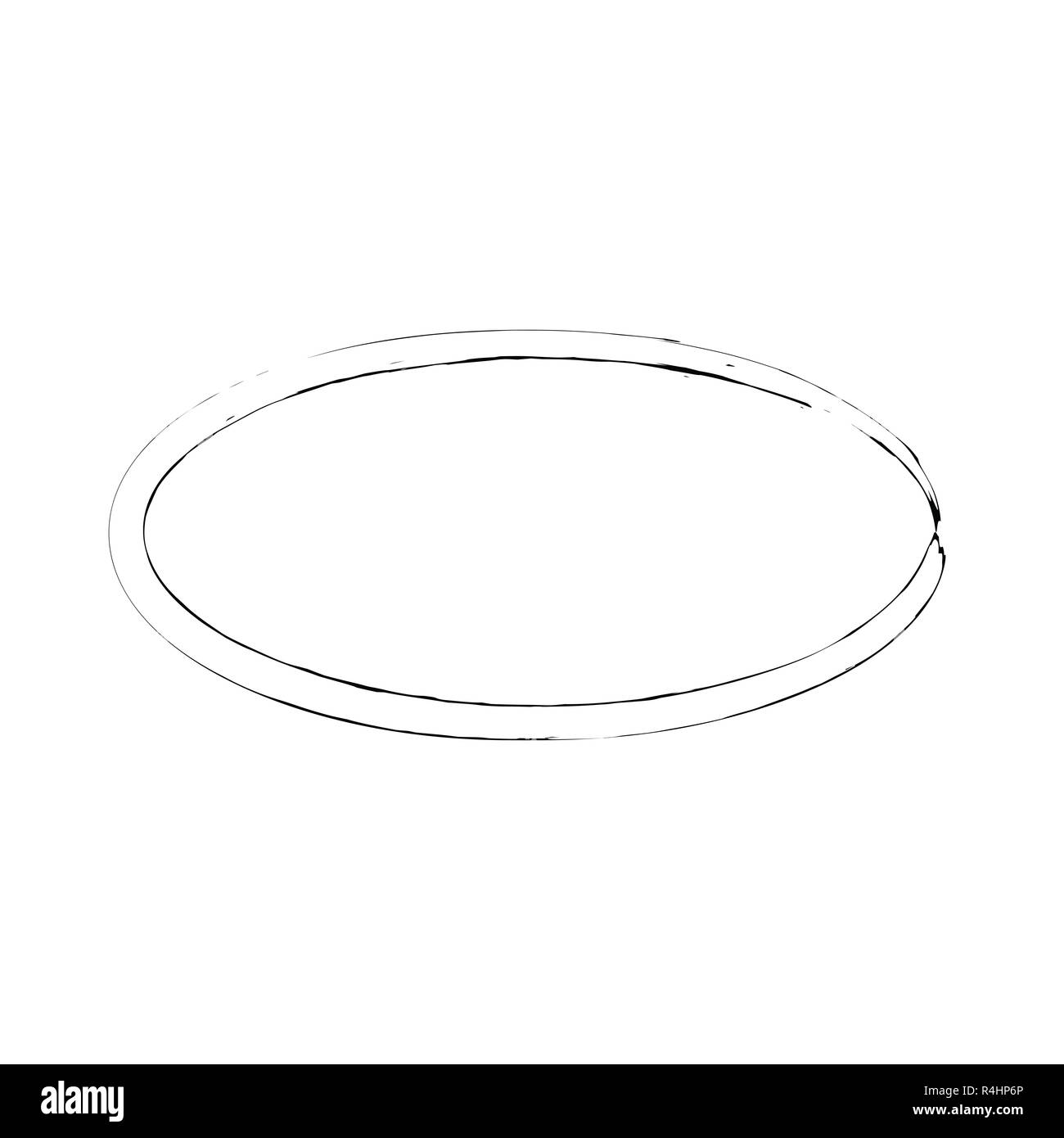 Grunge vector frame oval shape Stock Photo - Alamy