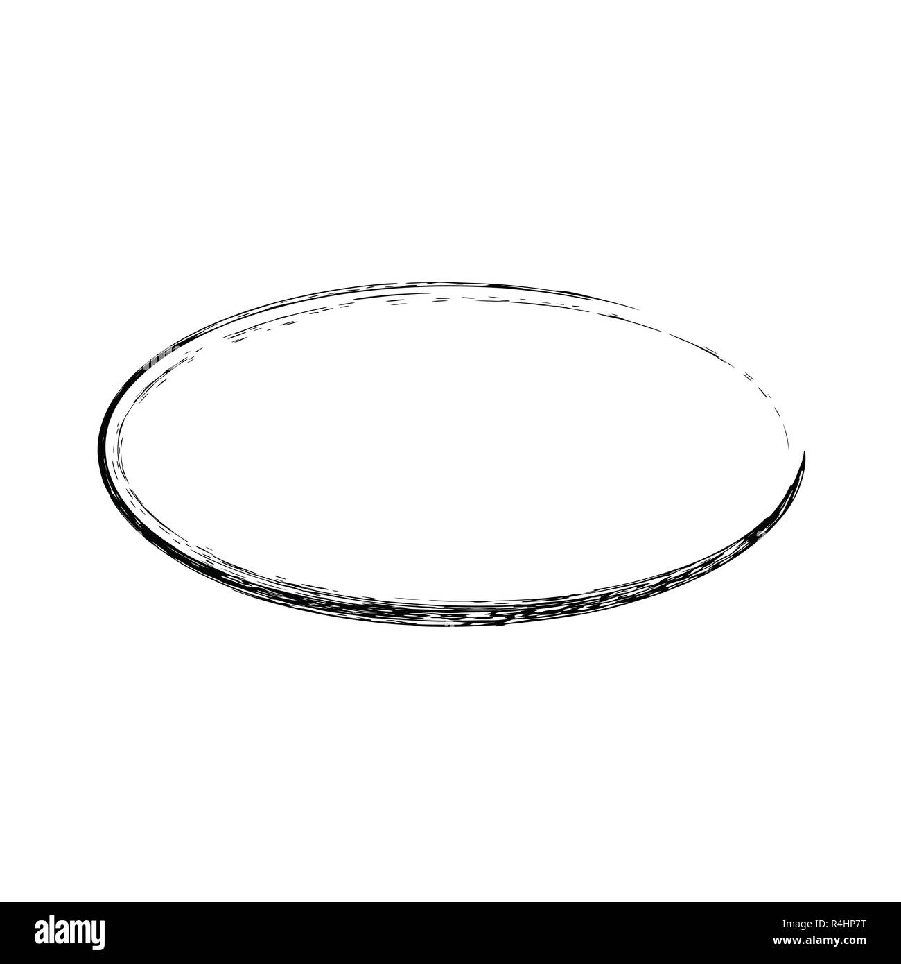 Grunge vector frame oval shape Stock Photo - Alamy