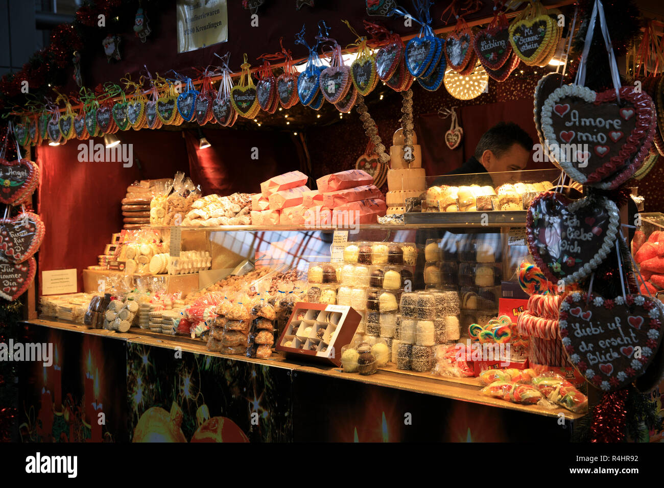 Christmas market decorations at Zurich train station, Zurich