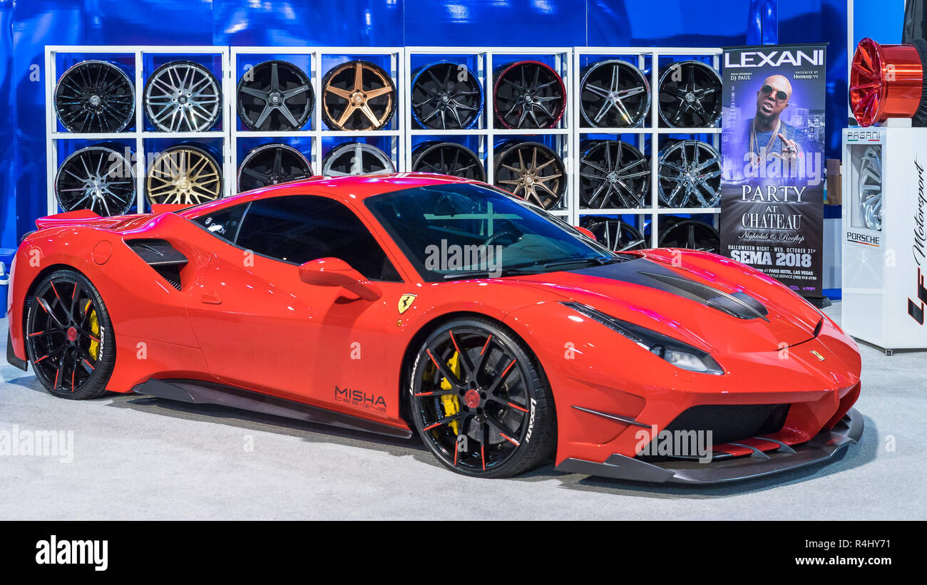 LAS VEGAS, NV/USA - NOVEMBER 2, 2018: A Ferrari car at the ...