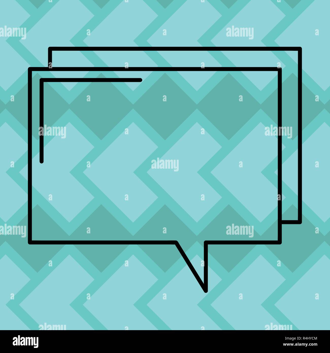 Design business Empty template isolated Minimalist graphic layout template for advertising . Rectangular Outline Transparent Comic Speech Bubble Vecto Stock Vector