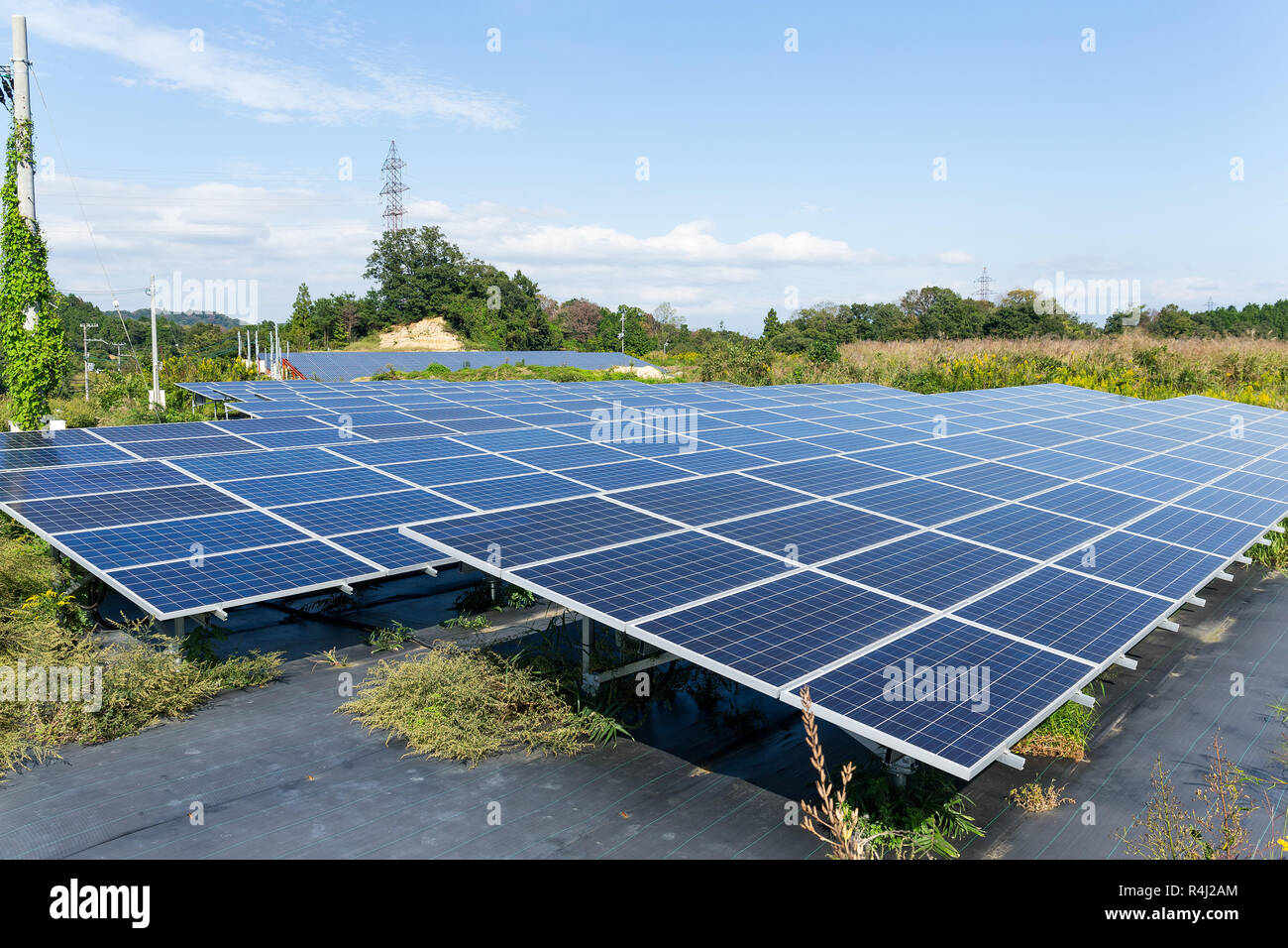Solar energy power plant Stock Photo - Alamy