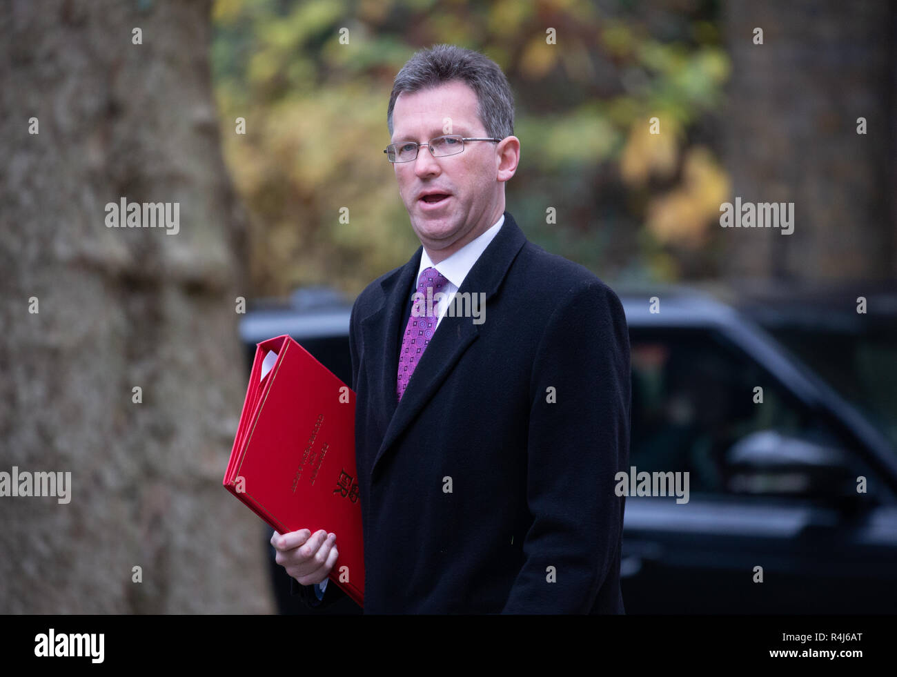 Jeremy Wright, Secretary of State for Digital, Culture, Media and Sport, at Downing Street for a Cabinet meeting. Stock Photo