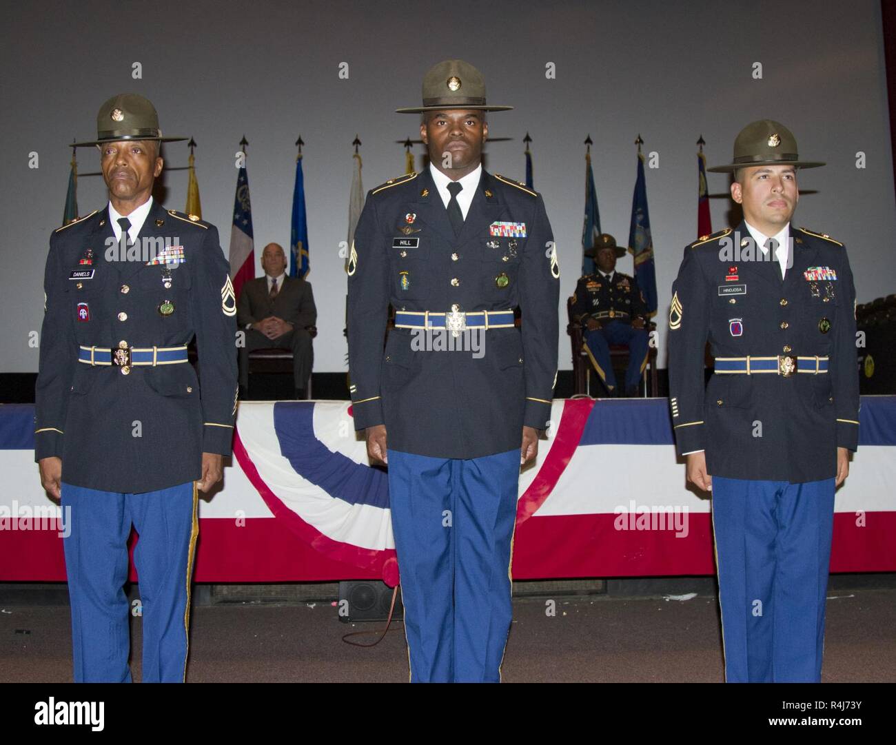 Drill Sergeant Leaders of Bravo Company are recognized for their