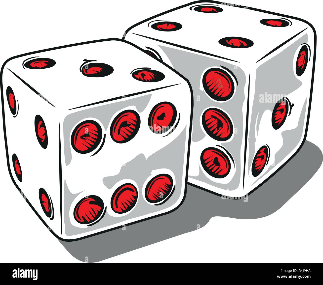 3d dice Stock Vector Images - Alamy