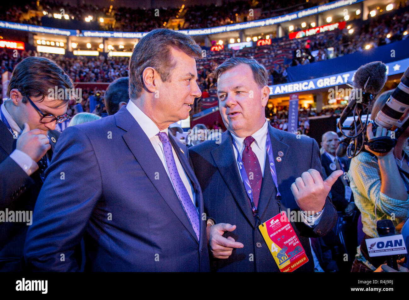 Former Trump campaign manager Paul Manafort at The Republican National Convention in Cleveland Stock Photo