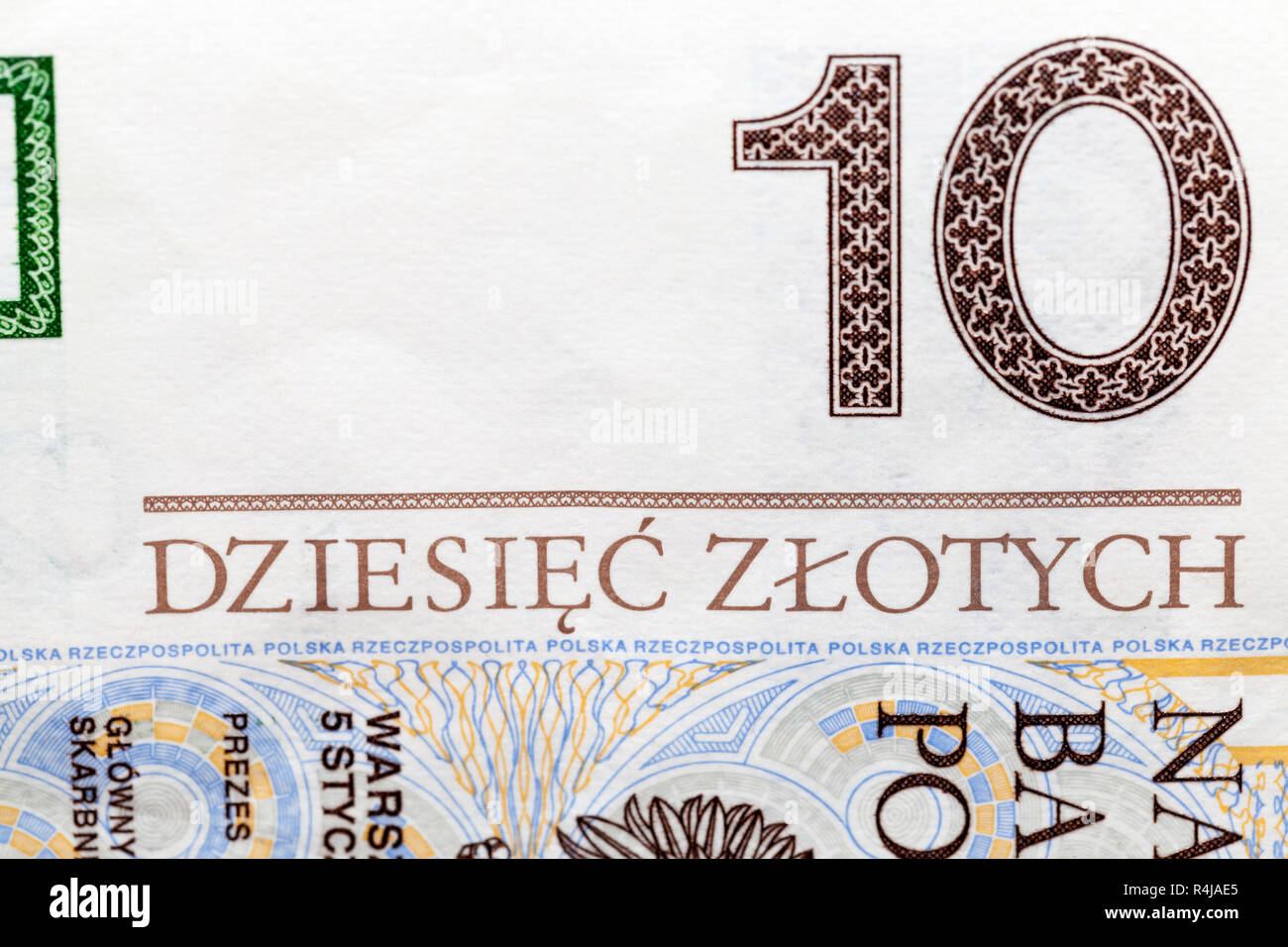 Ten PLN close up Stock Photo - Alamy