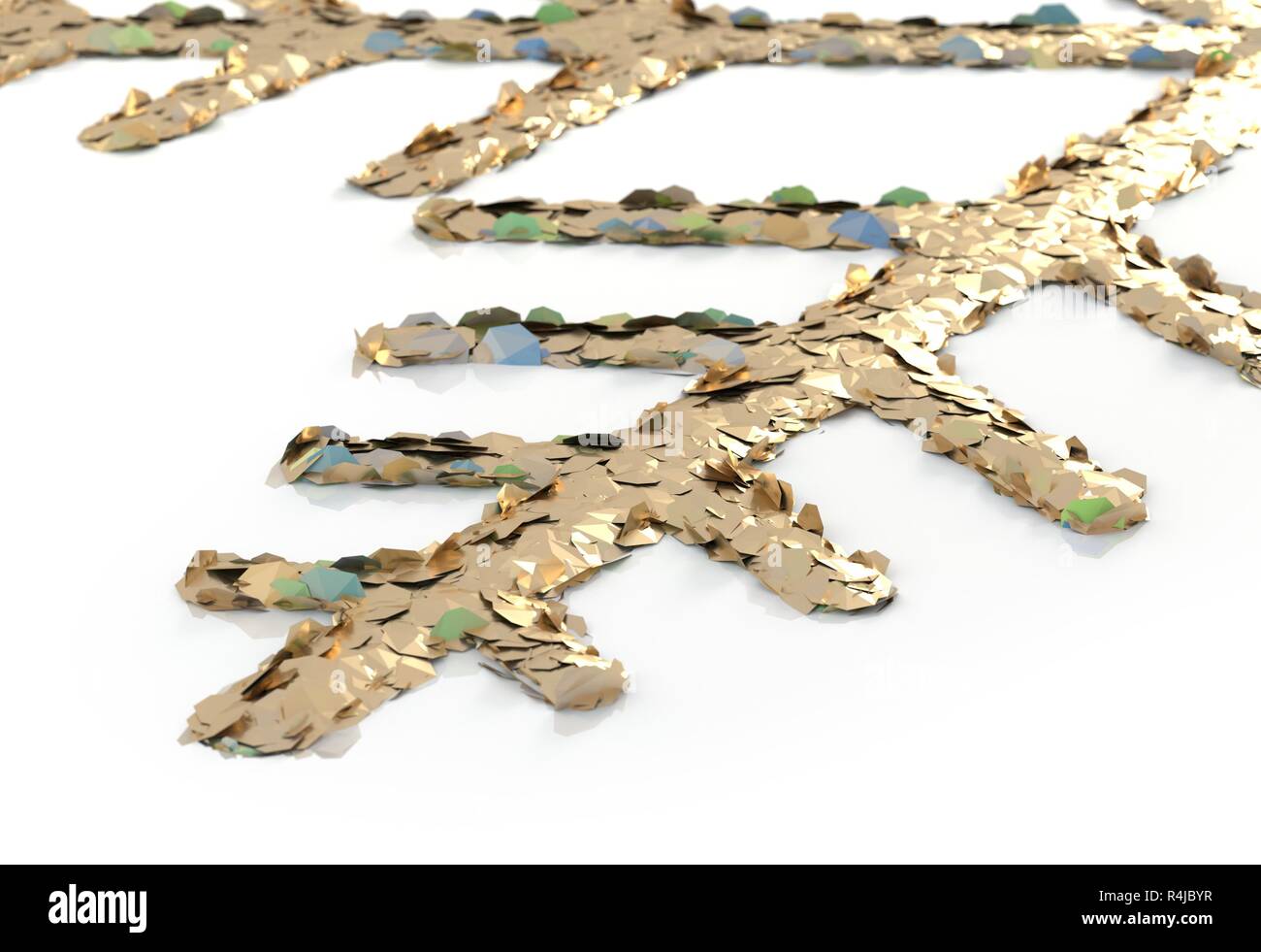 Toy snowflake - isolated on white 3d illustration Stock Photo - Alamy